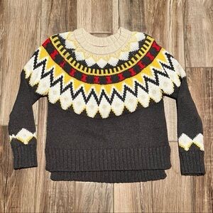 Aerie Fair Isle Sweater 
Soft Cotton Blend Loose Fit